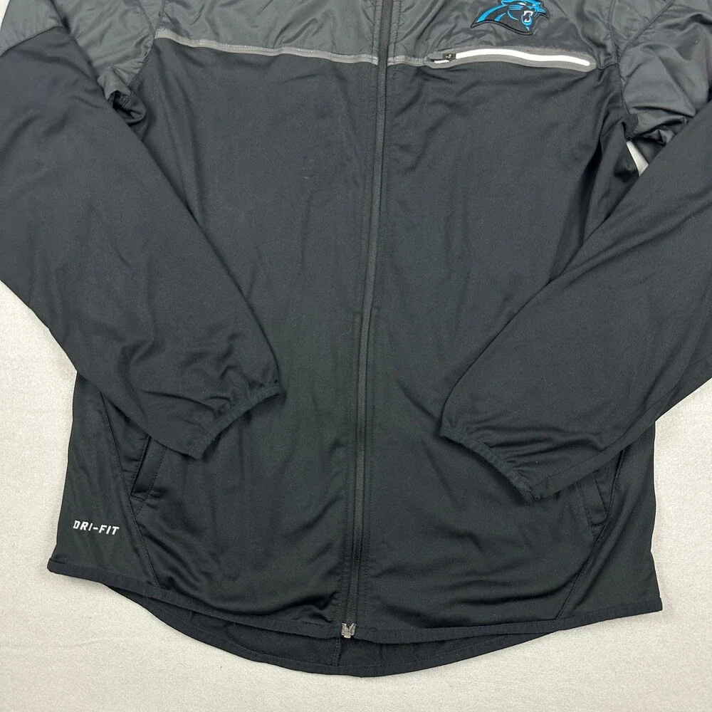 Carolina Panthers Jacket Men Medium Black Nike On Field Windbreaker NFL M